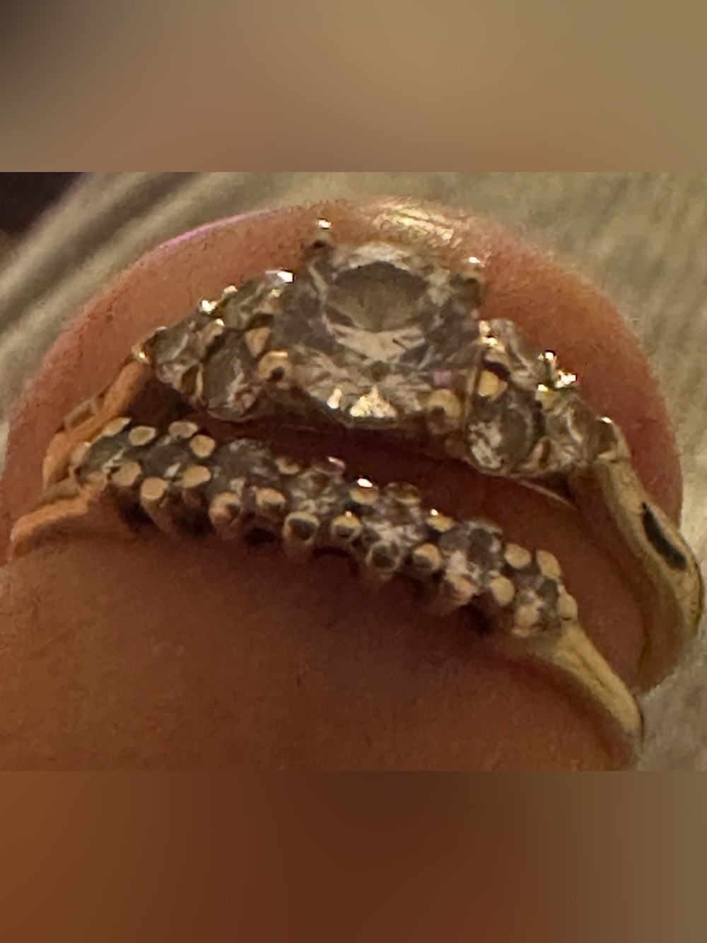 14k gold 1 1/3 carats wedding rings